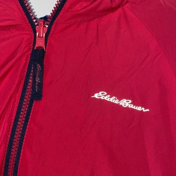 Eddie Bauer Kids Dark Pink Reversible Full Zip Fleece Hooded Jacket Size Large - Picture 3 of 11
